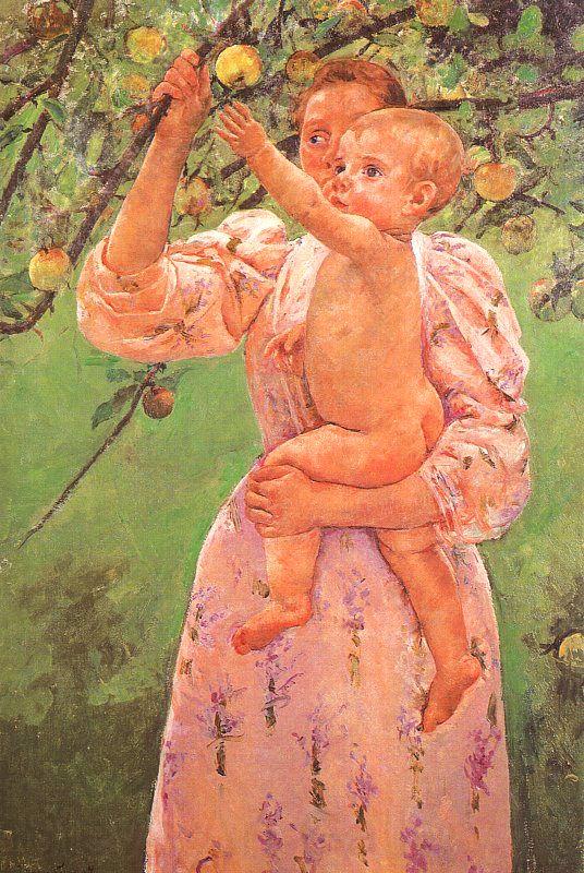 Mary Cassatt Baby Reaching for an Apple Spain oil painting art